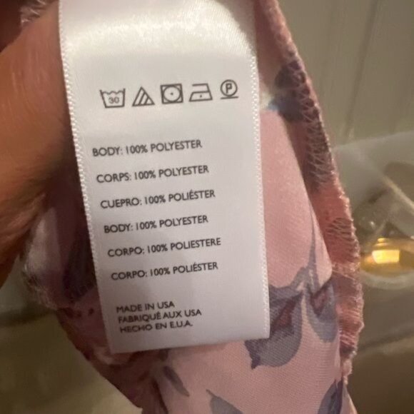 Intimately Free People Satin Slip Dress –Size Small | Pink Floral Open Back Maxi - Picture 3 of 6